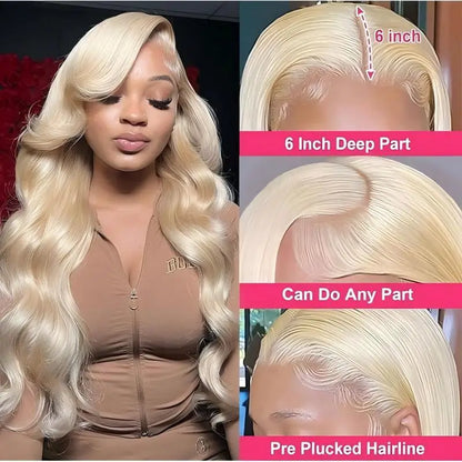 30 inch 613 Hd Lace Frontal Wig 13x6 13x4 Body Wave Human Hair Wigs Blonde Human Lace Front Wig 180% Density 613 Human Hair Wig