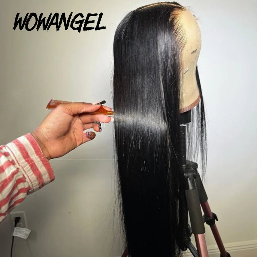 WOW ANGEL HD Lace Frontal Wig 250% 13x6 HD Lace Front Wig Straight Hair Invisible HD Lace Melt Skin HD Lace Front Human Hair Wig