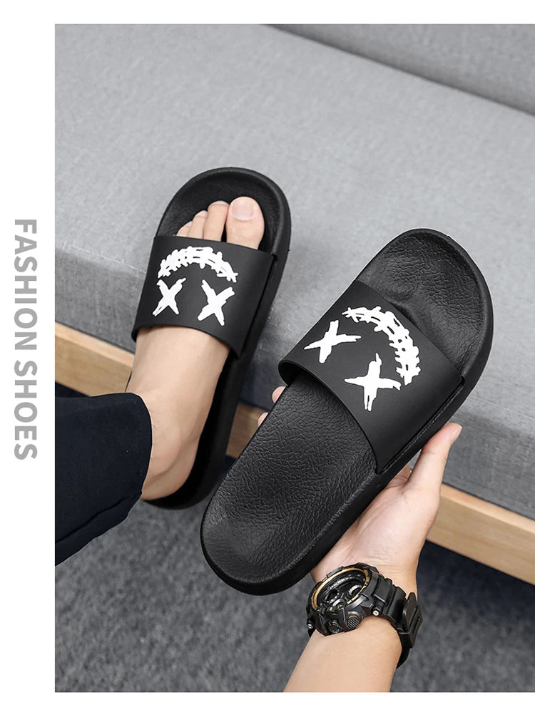 Slippers For Men Worn Externally Summer Trendy Flip Flops Bathroom Non-skid Indoor And Home Sandals