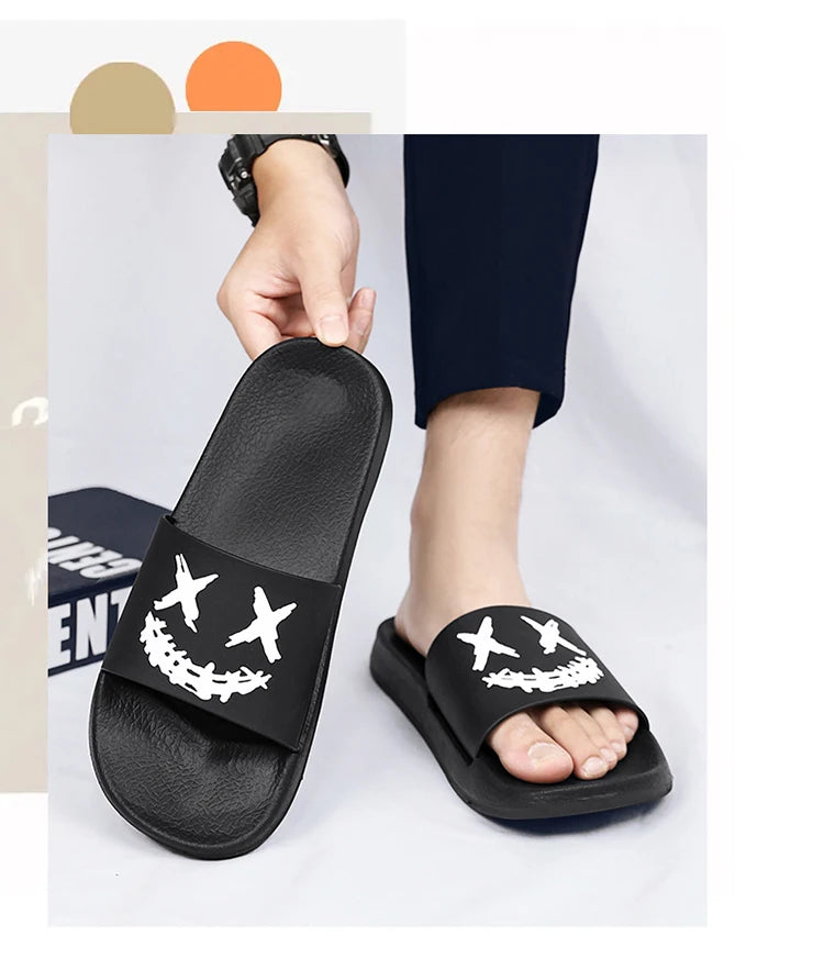 Slippers For Men Worn Externally Summer Trendy Flip Flops Bathroom Non-skid Indoor And Home Sandals