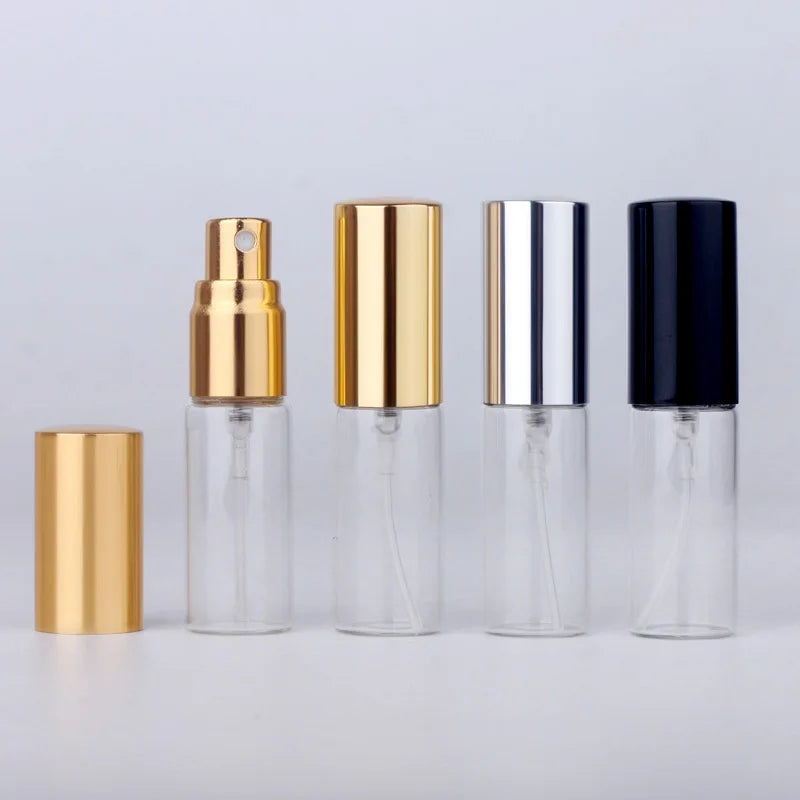 100pcs x 5ml 10ml 15ml Portable Empty Cosmetic Case Travel Spray Bottle Perfume For Gift Sample Bottle Parfum Makeup Containrs