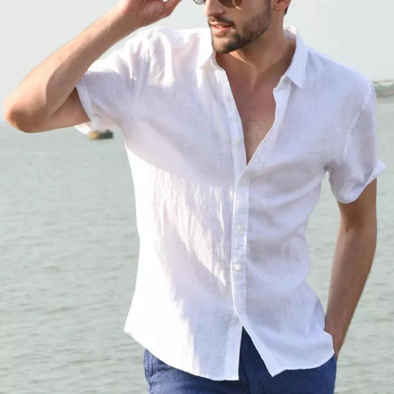 Men's Casual Short Sleeve Shirts, Leisure Street Wear