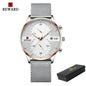 REWARD Business Mens Watches Top Brand Luxury Chronograph Waterproof Quartz Watch Men Stainless Steel Sport Date Wristwatch