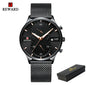 REWARD Business Mens Watches Top Brand Luxury Chronograph Waterproof Quartz Watch Men Stainless Steel Sport Date Wristwatch