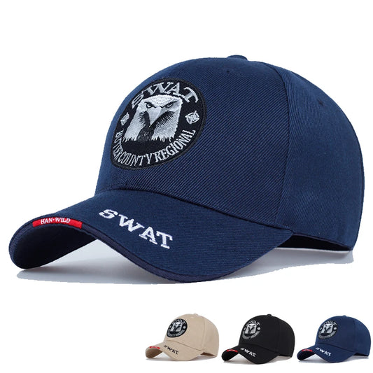 SWAT Army Eagle Black Baseball Cap