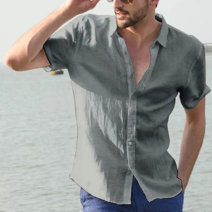 Men's Casual Short Sleeve Shirts, Leisure Street Wear