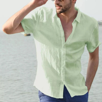 Men's Casual Short Sleeve Shirts, Leisure Street Wear