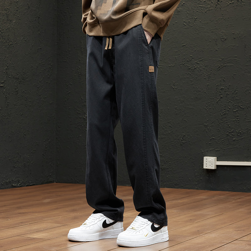 Spring and Autumn Thin Men Loose Straight Casual Pants