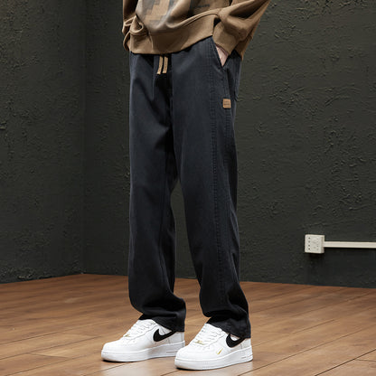 Spring and Autumn Thin Men Loose Straight Casual Pants