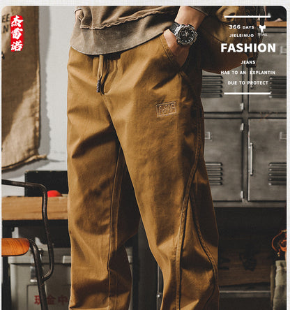 Heavy Weight American Retro Loose Casual Pants Thin Workwear