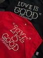 Good 24ss Pearl Couple Short Sleeve Slogan