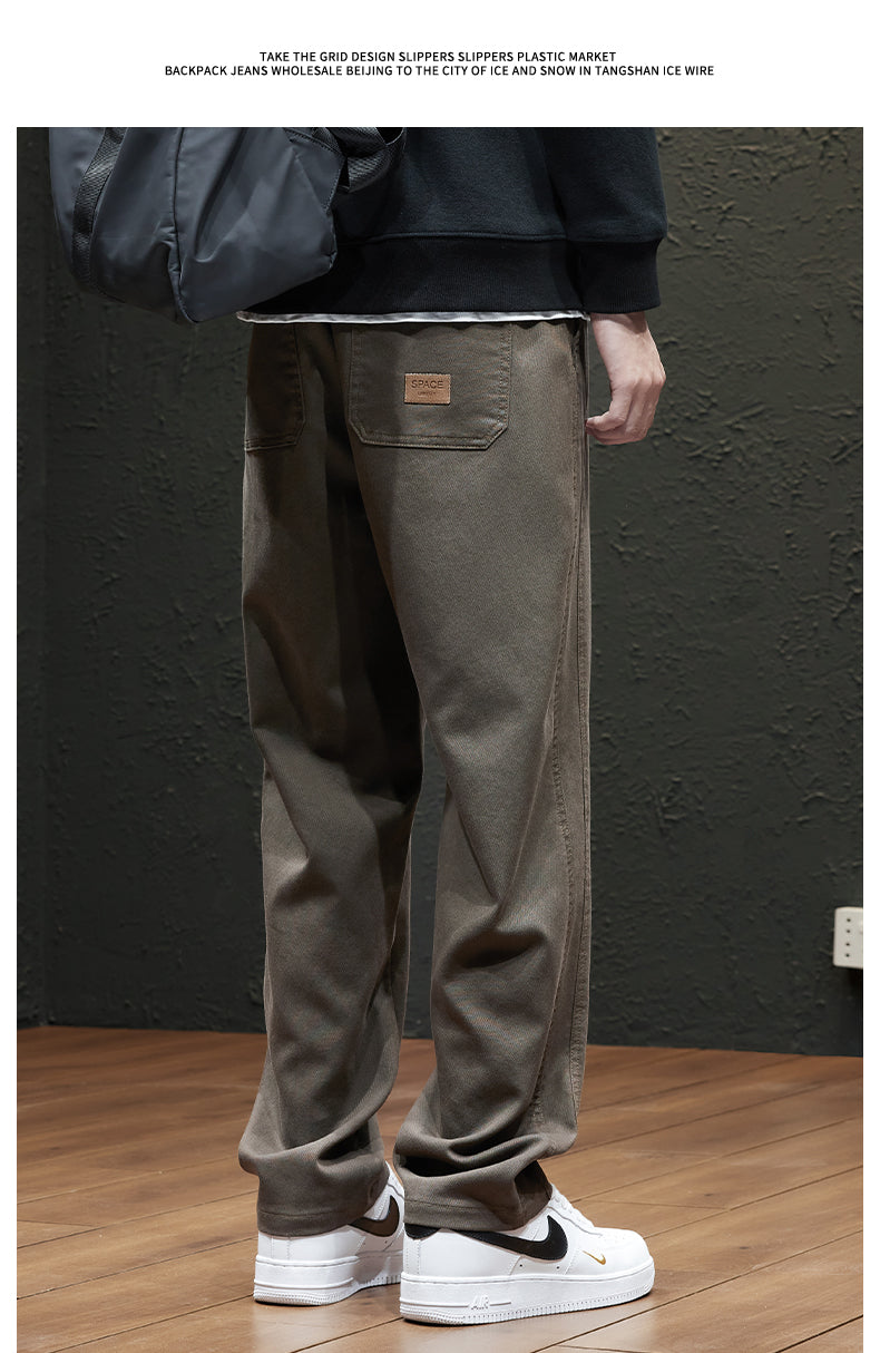 Spring and Autumn Thin Men Loose Straight Casual Pants