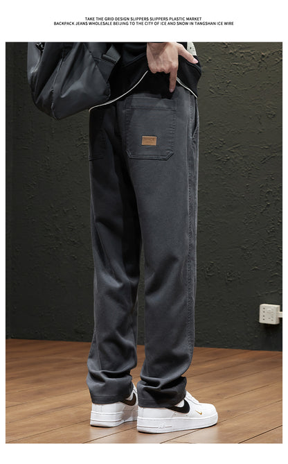 Spring and Autumn Thin Men Loose Straight Casual Pants