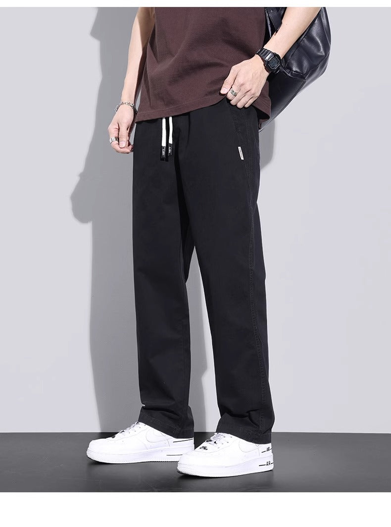 Senma Pure Cotton Loose Straight-leg Men's Spring and Autumn Casual Pants