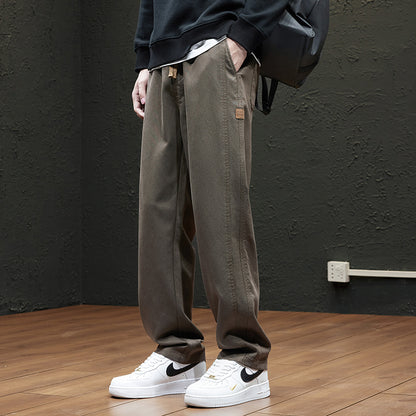 Spring and Autumn Thin Men Loose Straight Casual Pants