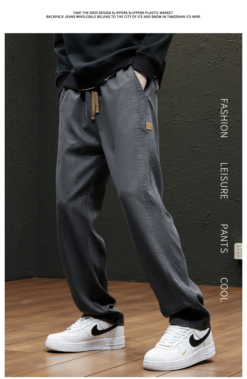 Spring and Autumn Thin Men Loose Straight Casual Pants