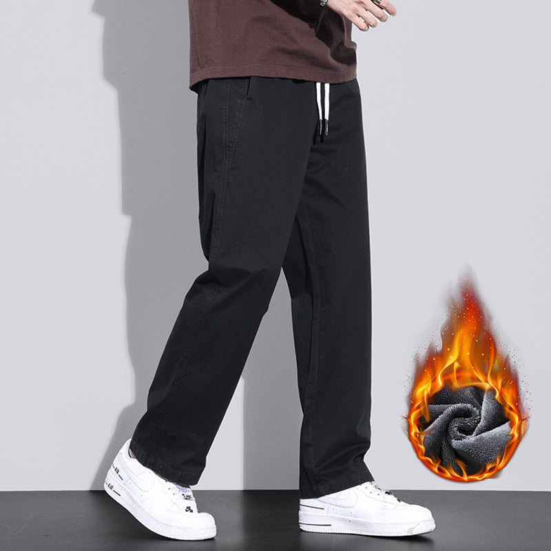 Senma Pure Cotton Loose Straight-leg Men's Spring and Autumn Casual Pants