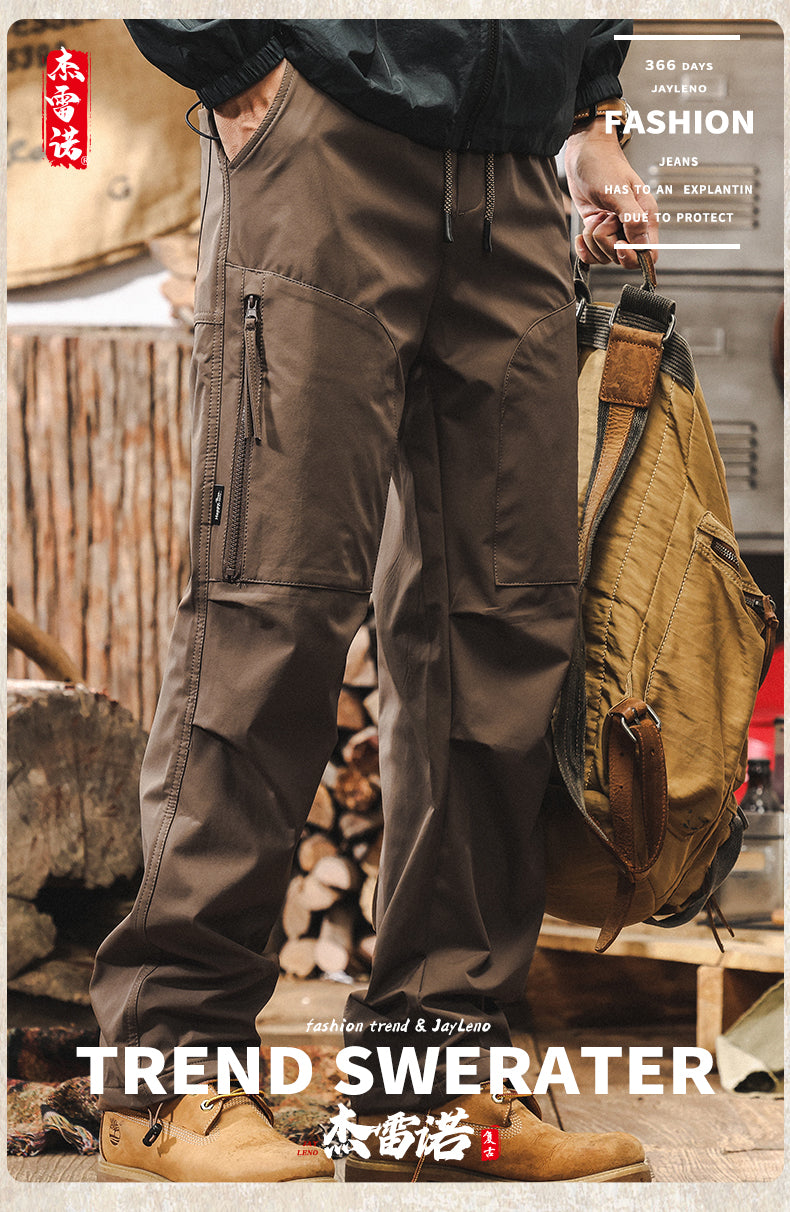 American Retro Spring Overalls Pants Men's Straight-leg 2025 New Arrival Outdoor Function Paratrooper Pants Men's Casual Trousers