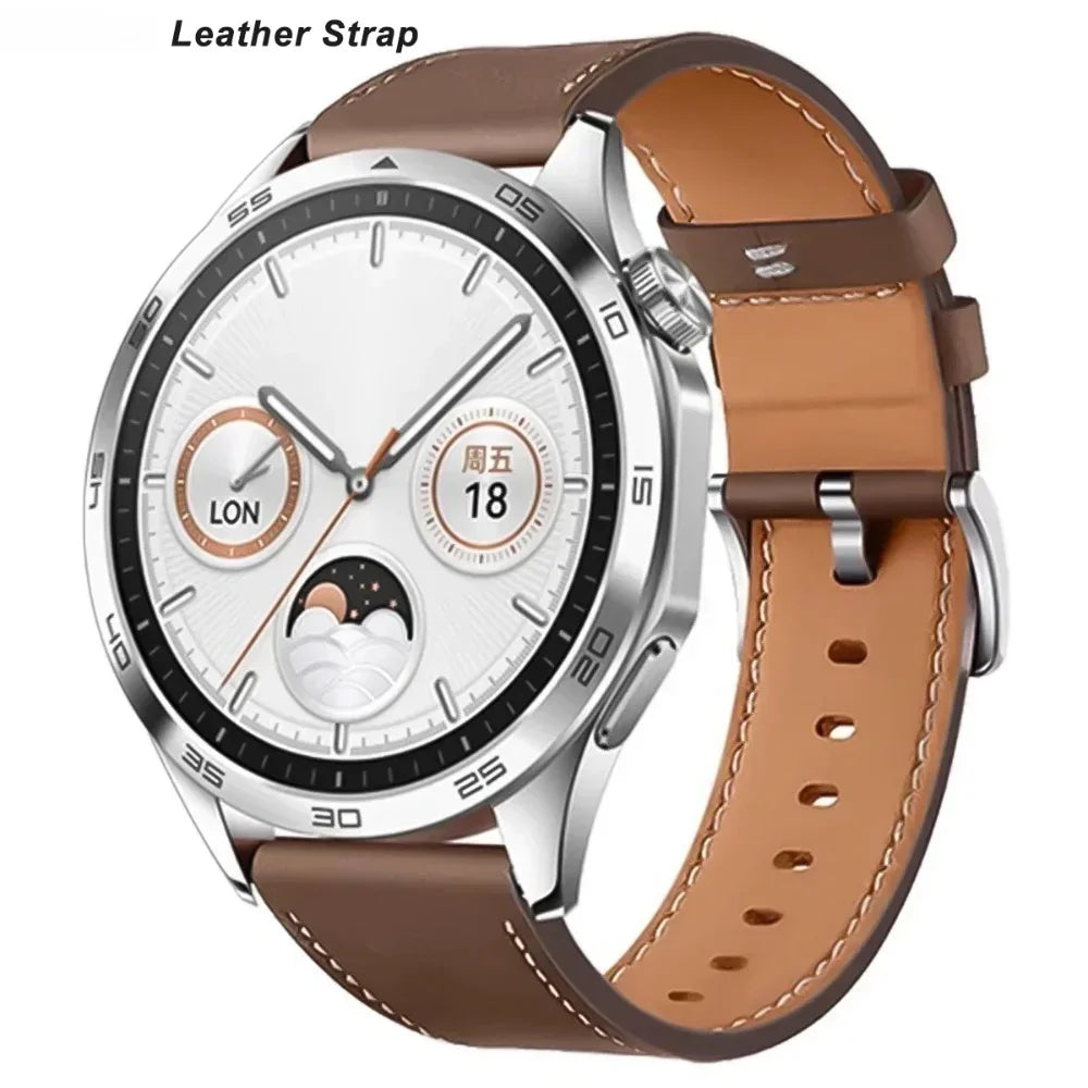 22mm 20mm Leather Strap For HUAWEI WATCH GT 5 46mm WATCH 5 Pro GT 3 GT2 Pro 46mm Buds Band Watchbands Soft Replacement Wristband