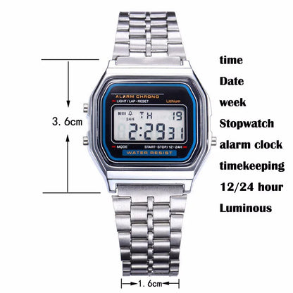 2024 Digital Watches For Men Sports Waterproof Bracelet Clock Gold Electronice LED Wristwatch Women Casucal montre homme relogio