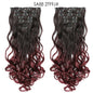 LINWAN Hair 22inch Ombre Hair Long Curly Hair Extension 16 Clips High Tempreture Synthetic Hairpiece Clip In Hair Extensions