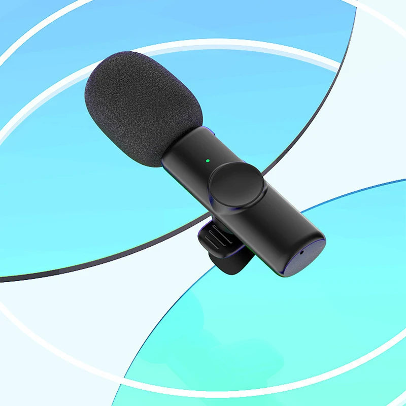 K11 Professional Wireless Lavalier Microphone for iPhone iPad Laptop Android Live Gaming Video Recording Interview Business Mic