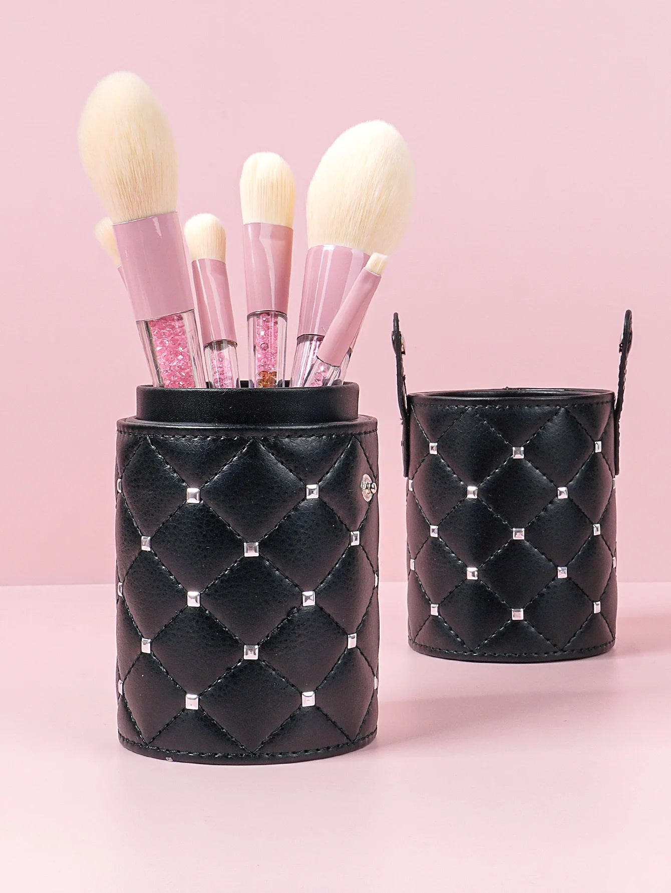 Portable PU Leather Travel Makeup Brushes Pen Holder Storage Empty Holder Cosmetic Brush Bag Brushes Organizer Make Up Tools