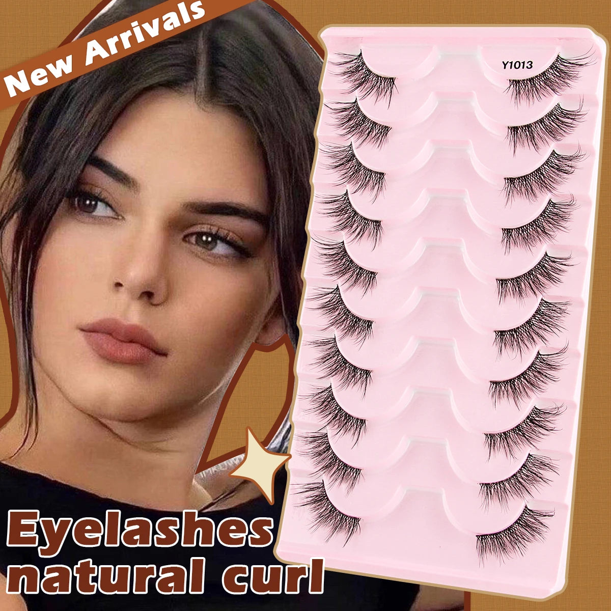 3/7/10 pairs Half Eye Lashes Natural