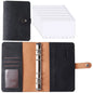 2024 A6 PU Leather Budget Binder Notebook Cash Envelopes System Set,with Binder Pockets for Money Budget Saving Bill Organizer