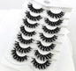 NEW 5/6/7/8 Pairs Natural Long Mink False Eyelashes Cross Dense Handmade Cotton Stalk 25mm Lashes Make-up Mink Beauty Eyelashes