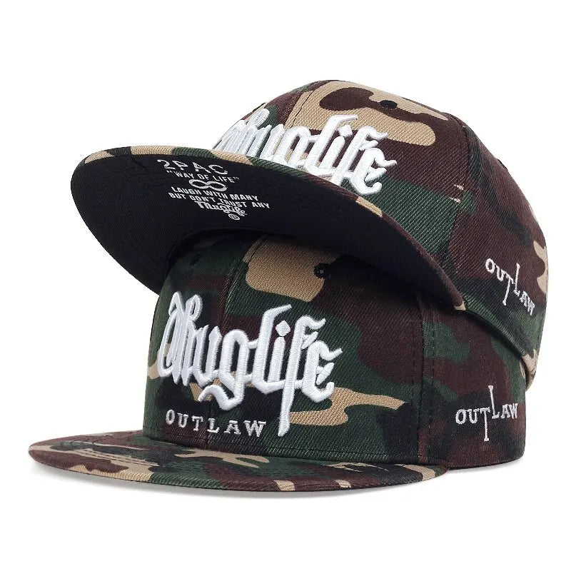 Fashion Adjustable Fastball CAP Thuglife Embroidery