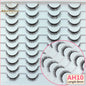 Abestyou 8mm 20Pairs Invisible Strip Soft Clear Band 3D Faux Mink Wispy Eyelash Korea High Quality Short Reusable Lashes Make-up