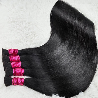 Wholesale Human Meches Bundles Human Hair Straight Extensions Cheveux Natural Human Hair Bulk For Mega Her 300 Grams 70cm