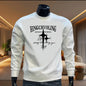 2024 Men's Black Sweatshirt Trendy Graphic Top Vintage Long Sleeve T-shirt Daily Home Casual Oversized White Top S-5XL