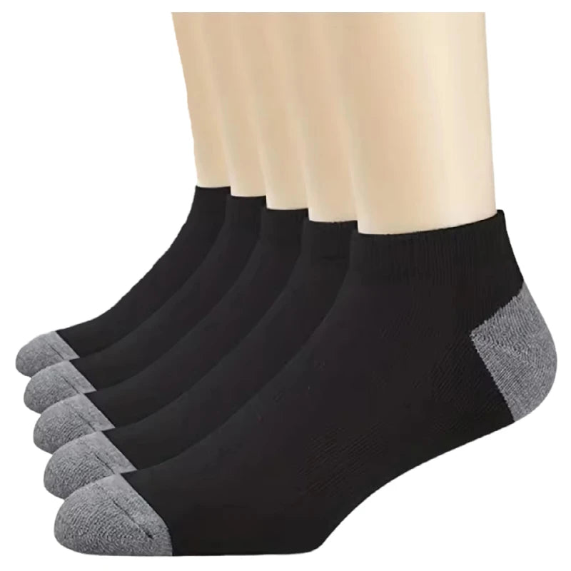 5 Pairs Of Socks Men's Short Socks Spring, Autumn And Winter Sports Sweat-absorbent And Odor-resistant Boat Socks Thin Low-cut S