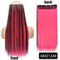 Synthetic Long Wavy 5 Clip In Hair Extensions 22Inch Synthetic Fiber Heat Resistant Hairpiece Black Pink False Hair Daily Use