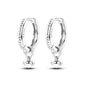 2024 New Sterling Silver S925 Zircon Round Hoop Personality Anti-Lnset Earrings Simple Fine Jewelry For Women Girls Party Gifts