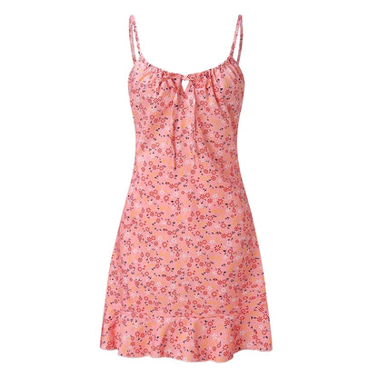 Sexy Casual Home Small Floral Camisole Dress