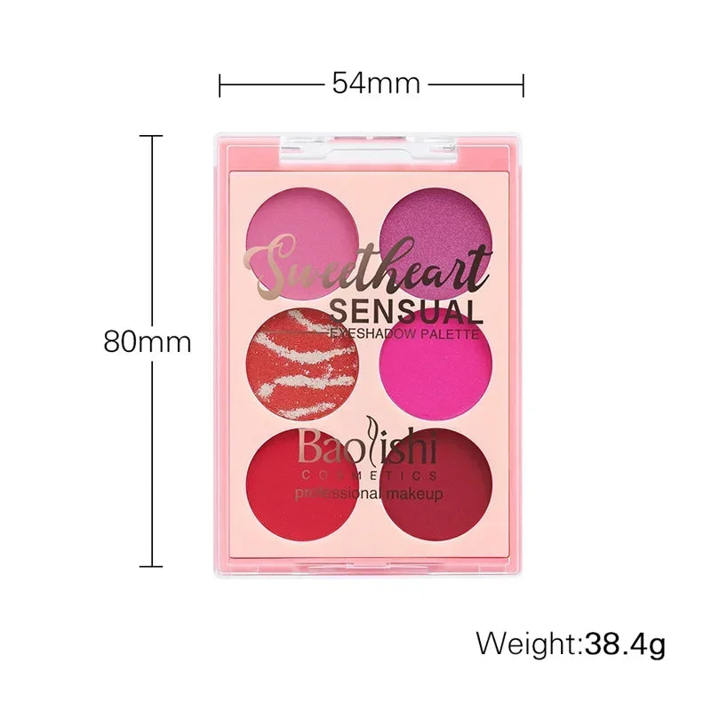 6-Color Eye Shadow 9-Color Pearlescent Matte Glitter Eyeshadow Palette Long Lasting Shimmer Make Up Eyeshadow Beauty Eye Pallete