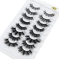 NEW 5/6/7/8 Pairs Natural Long Mink False Eyelashes Cross Dense Handmade Cotton Stalk 25mm Lashes Make-up Mink Beauty Eyelashes