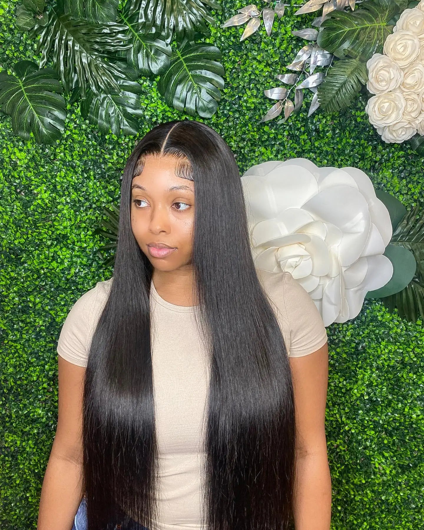 Pre Cut Glueless Wigs Human Hair Ready To Wear And Go Preplucked Straight 13x6 HD Lace Frontal Wig Human Hair For Women 40 Inch