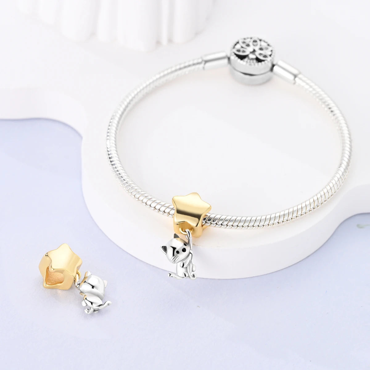 Dog Pet Charms 925 Silver Doggy Paw French Bulldog Bones Beads fit Original Pandora Bracelet DIY Fine Jewelry