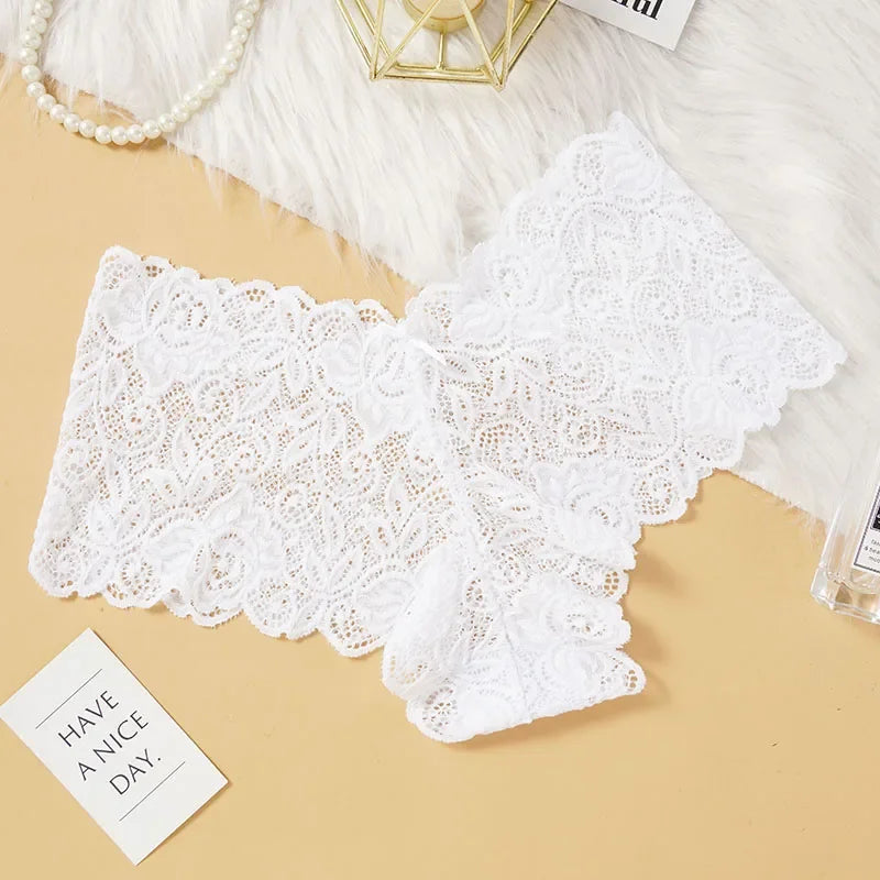 1pc Sexy Lace Transparent Panties Women Briefs Low Waist Soft Lingerie Comfortable Female Underwear Girls Intimates Panties