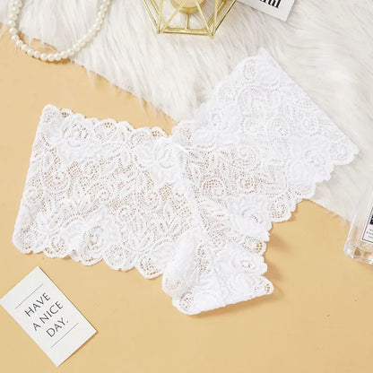 1pc Sexy Lace Transparent Panties Women Briefs Low Waist Soft Lingerie Comfortable Female Underwear Girls Intimates Panties