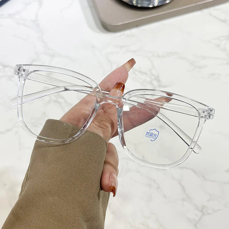 Round Eyewear Transparent Computer Glasses Frame