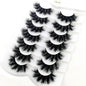 NEW 5/6/7/8 Pairs Natural Long Mink False Eyelashes Cross Dense Handmade Cotton Stalk 25mm Lashes Make-up Mink Beauty Eyelashes