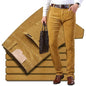 Autumn Winter Men`s Thick Warm Corduroy Pants Fleece Trousers Male Casual Business Style Long Jeans Men