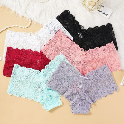 1pc Sexy Lace Transparent Panties Women Briefs Low Waist Soft Lingerie Comfortable Female Underwear Girls Intimates Panties