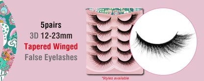 Abestyou 8mm 20Pairs Invisible Strip Soft Clear Band 3D Faux Mink Wispy Eyelash Korea High Quality Short Reusable Lashes Make-up