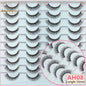 Abestyou 8mm 20Pairs Invisible Strip Soft Clear Band 3D Faux Mink Wispy Eyelash Korea High Quality Short Reusable Lashes Make-up